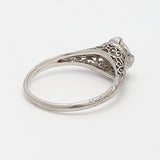 1.11 Carat Old European Cut L VVS2 Diamond Platinum Engagement Ring