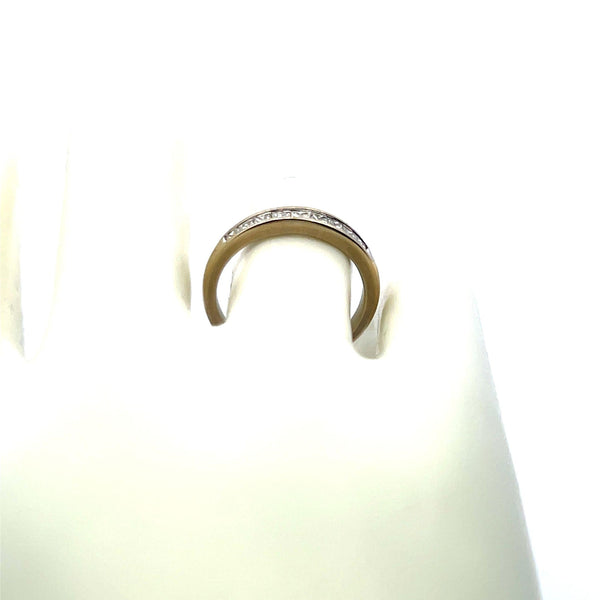 0.27 Carat Princess Cut H VS Diamond 14 Karat White Gold Band Ring