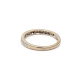 0.42 Carat Round Brilliant H SI1 Diamond 14 Karat White Gold Band Ring