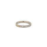 0.38 Carat Round Brilliant H SI1 Diamond 18 Karat White Gold Band Ring