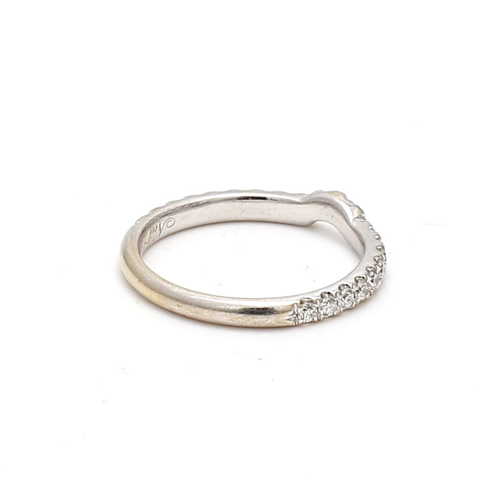 Vintage 2.90 Grams Size 5.5 White Gold Diamond Band Ring