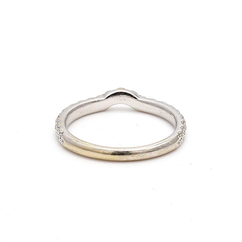 Vintage 2.90 Grams Size 5.5 White Gold Diamond Band Ring