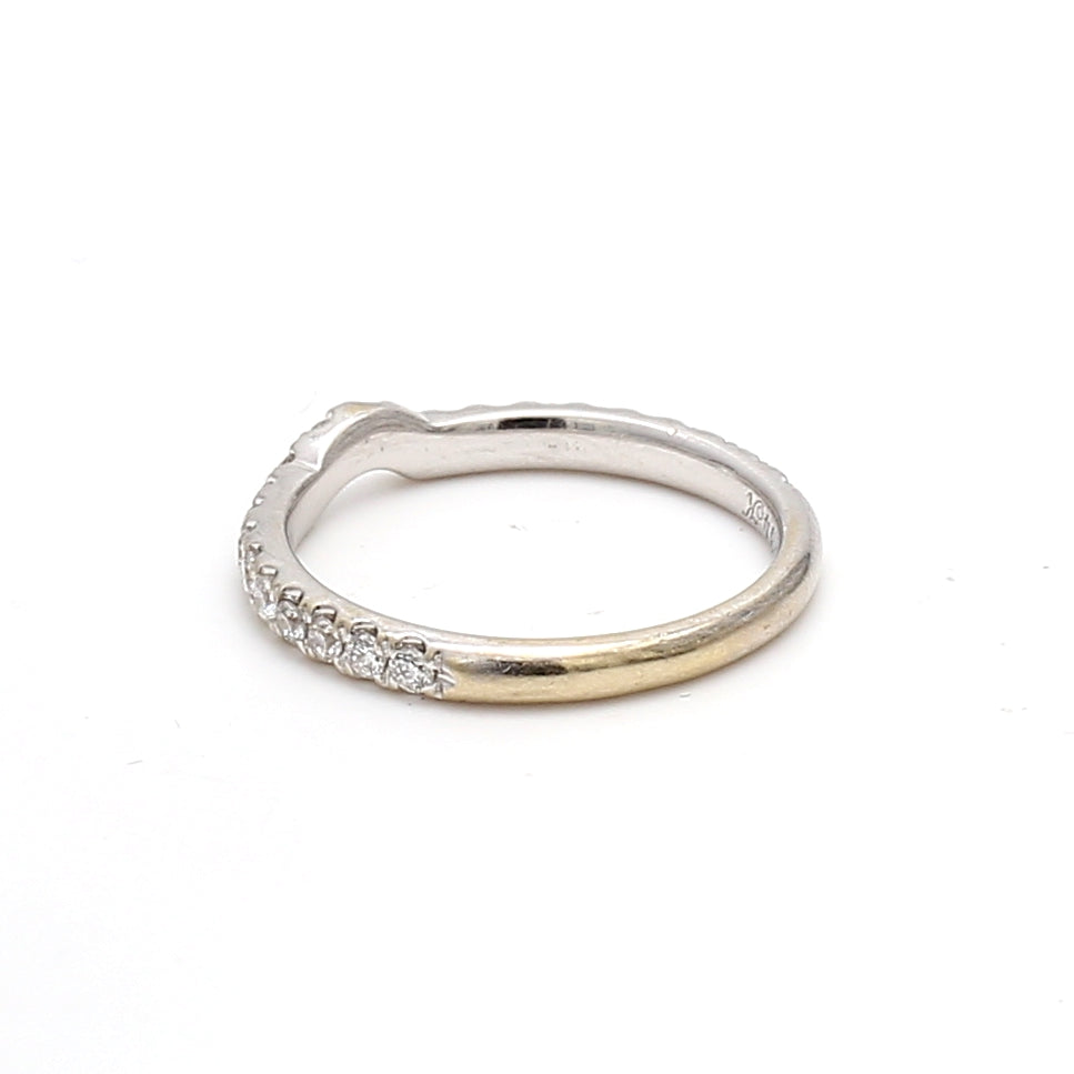 Vintage 2.90 Grams Size 5.5 White Gold Diamond Band Ring
