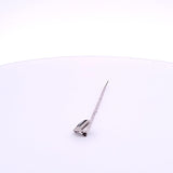 0.12 Carat Round Brilliant I SI1 Diamond White Platinum Pin