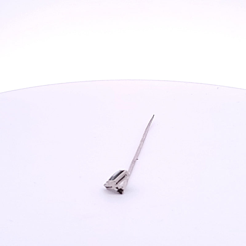 0.12 Carat Round Brilliant I SI1 Diamond White Platinum Pin