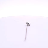 0.12 Carat Round Brilliant I SI1 Diamond White Platinum Pin