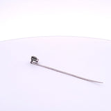 0.12 Carat Round Brilliant I SI1 Diamond White Platinum Pin