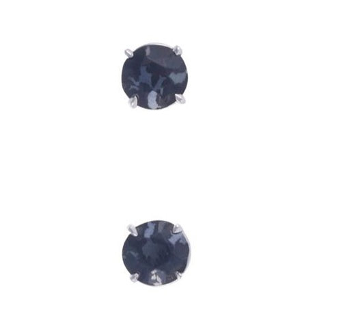3.03 Carat Black Diamond White Gold Stud Earring