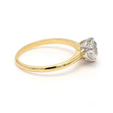 1.55 Carat Circular Brilliant Cut H VS1 Diamond 18 Karat Yellow Gold Engagement Ring