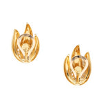 0.85 Carat Round Brilliant F VS1 Diamond 18 Karat Yellow Gold Clip On Earrings