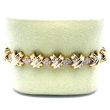 2.50 Carat Round Brilliant H VS1 Diamond 18 Karat Yellow Gold Link Bracelet