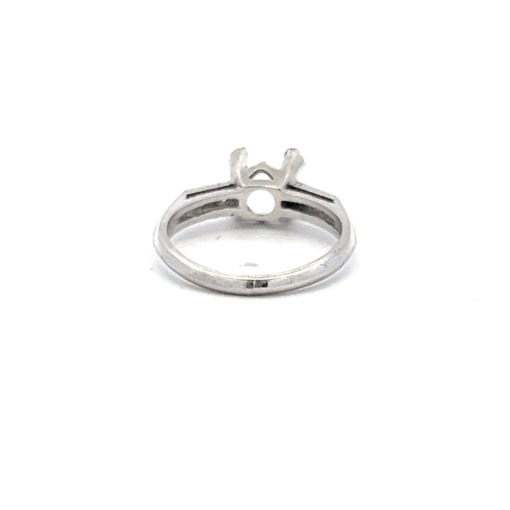 Carat Round Brilliant H SI1 Diamond Platinum Semi Mount Ring