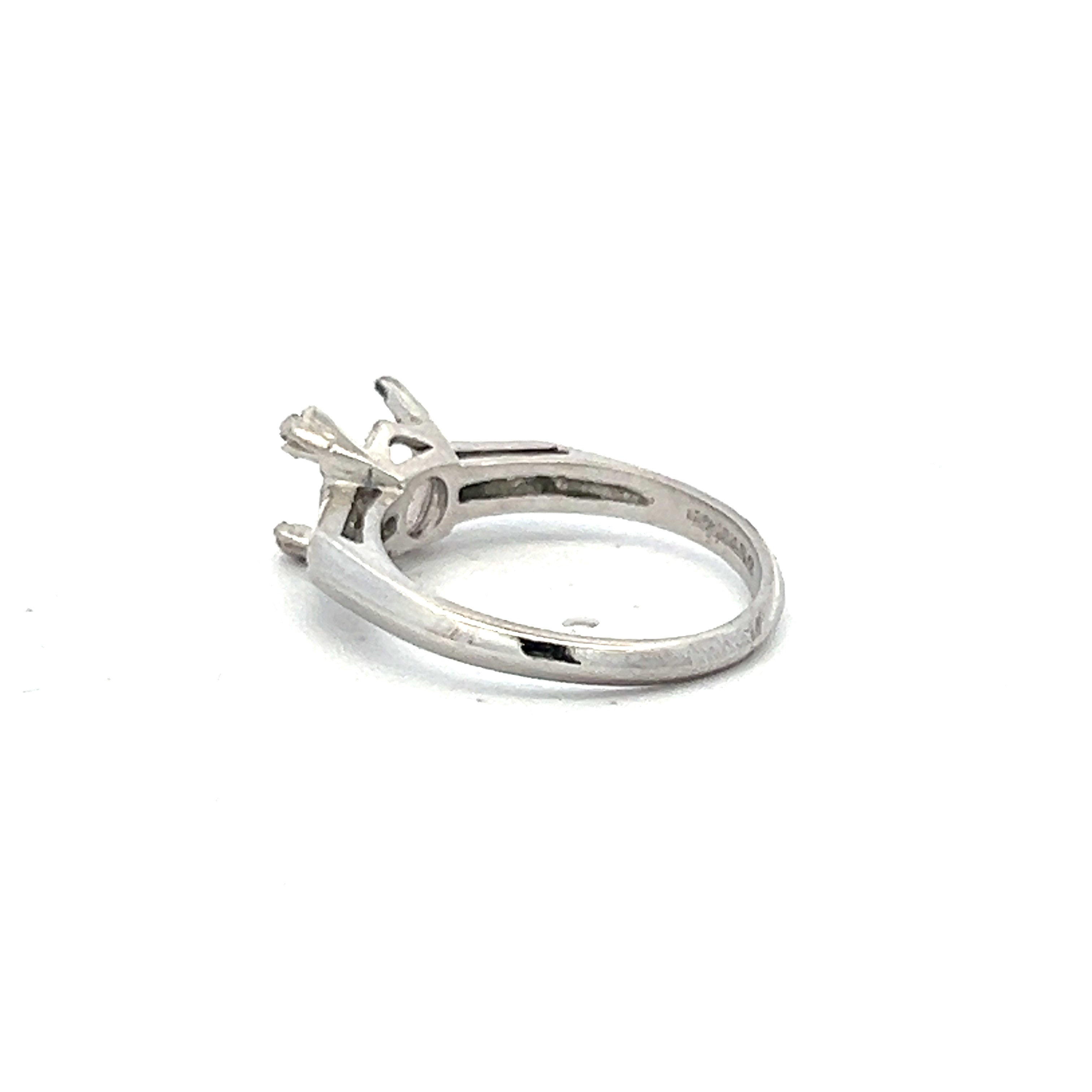 Carat Round Brilliant H SI1 Diamond Platinum Semi Mount Ring