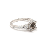 Tacori 0.68 Carat Round Brilliant H VS1 Diamond Platinum Semi Mount Ring