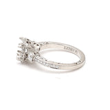 Tacori 0.68 Carat Round Brilliant H VS1 Diamond Platinum Semi Mount Ring