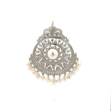 Vintage 21.05 Grams 3.15 Carat Round Brilliant Diamond Silver Pendant