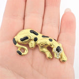 Yellow Gold Leopard Pin