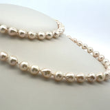 Vintage 7.5 to 8.00 mm Pearl 25 Inch Gold Necklace