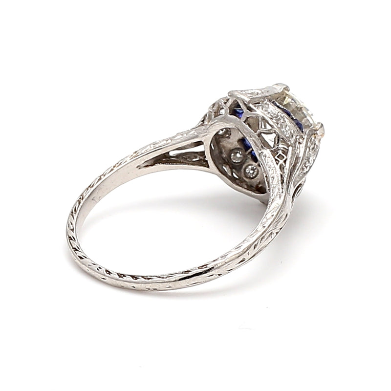 Antique 2.00 Carat Circular Brilliant Cut K-SI2 Diamond Platinum Engagement Ring
