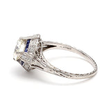 Antique 2.00 Carat Circular Brilliant Cut K-SI2 Diamond Platinum Engagement Ring