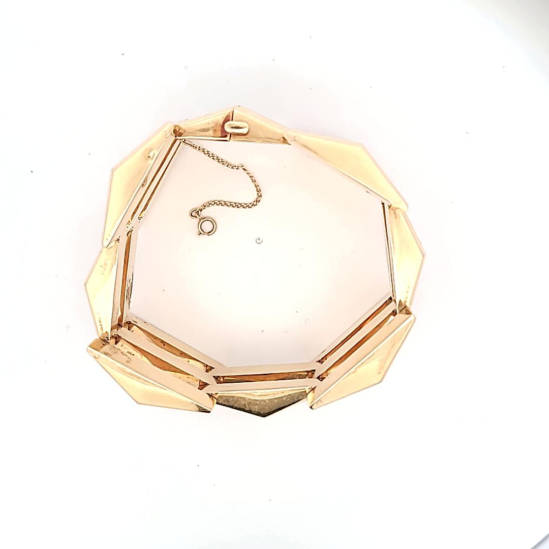 Vintage 14 Karat Yellow Gold Link Bracelet 7.5 inch 64.8 Grams