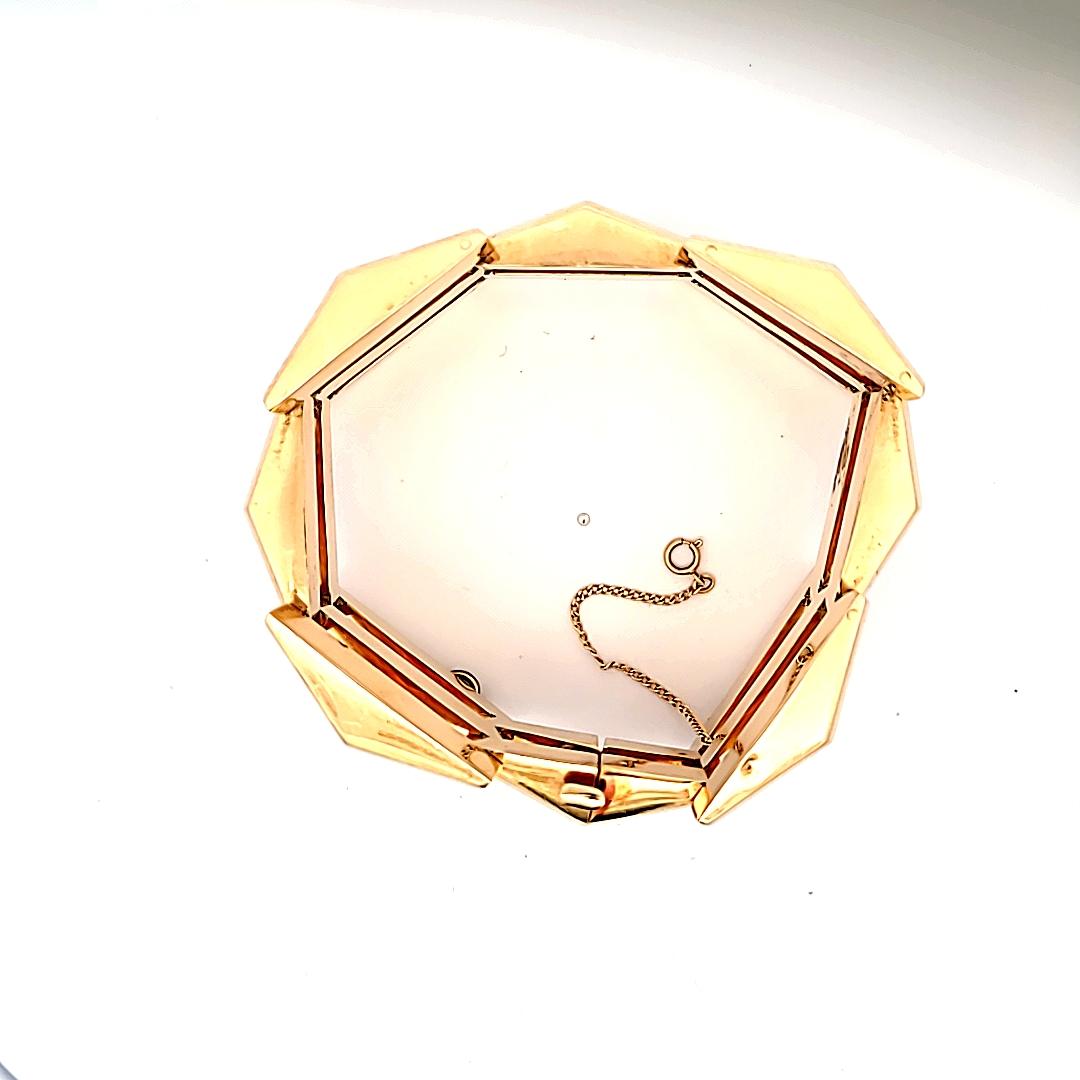 Vintage 14 Karat Yellow Gold Link Bracelet 7.5 inch 64.8 Grams