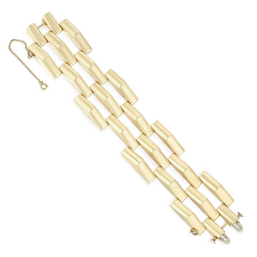 Vintage 14 Karat Yellow Gold Link Bracelet 7.5 inch 64.8 Grams
