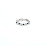 1.35 Carat Round Brilliant H SI1 Diamond 18 Karat White Gold Band Ring