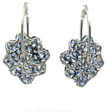 12.00 Carat Sapphire 3.30 Carat Round Brilliant Diamond Platinum Clip On Earrings