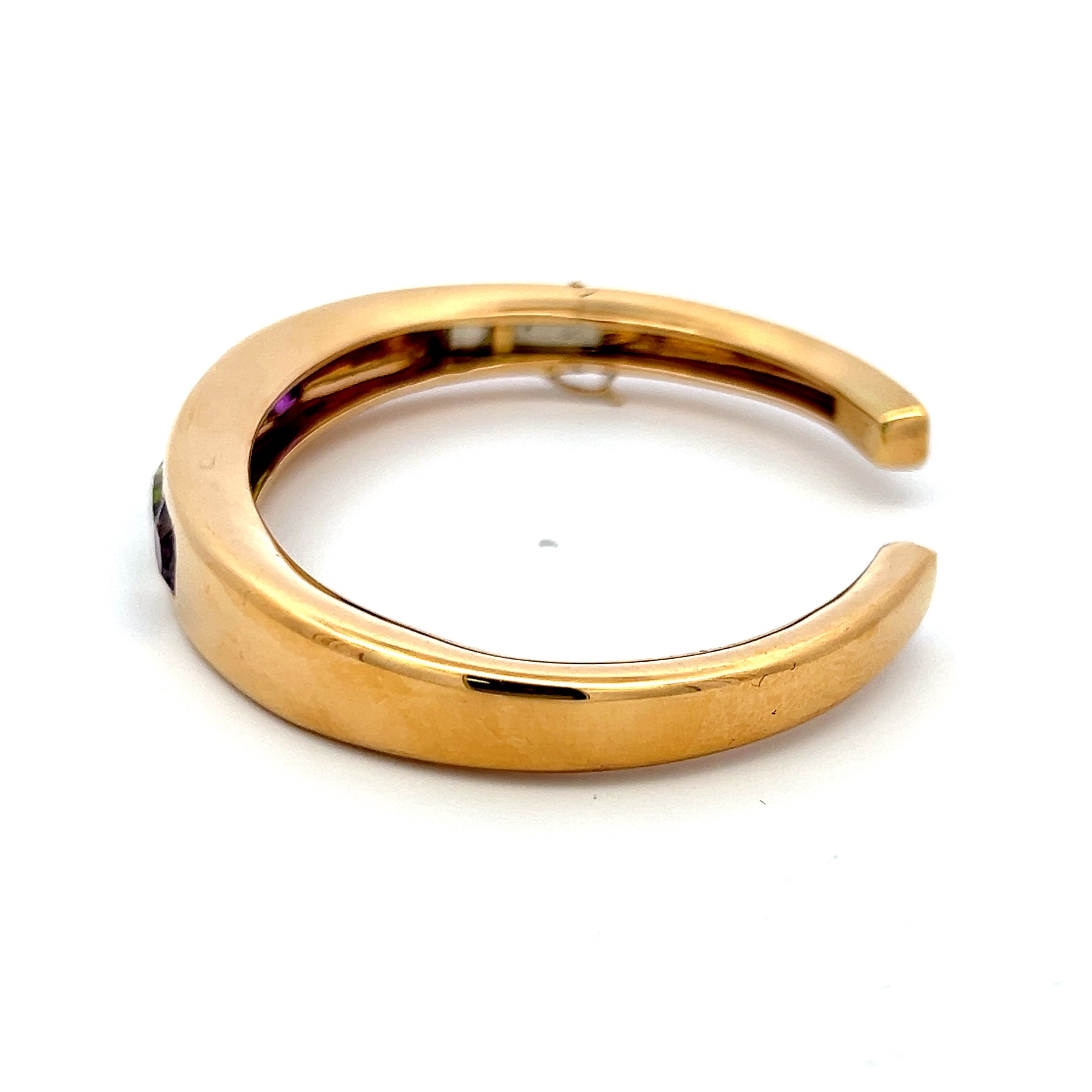 Van Cleef & Arpels 1.50 Carat Amethysts 18 Karat Yellow Gold Cuff Bracelet