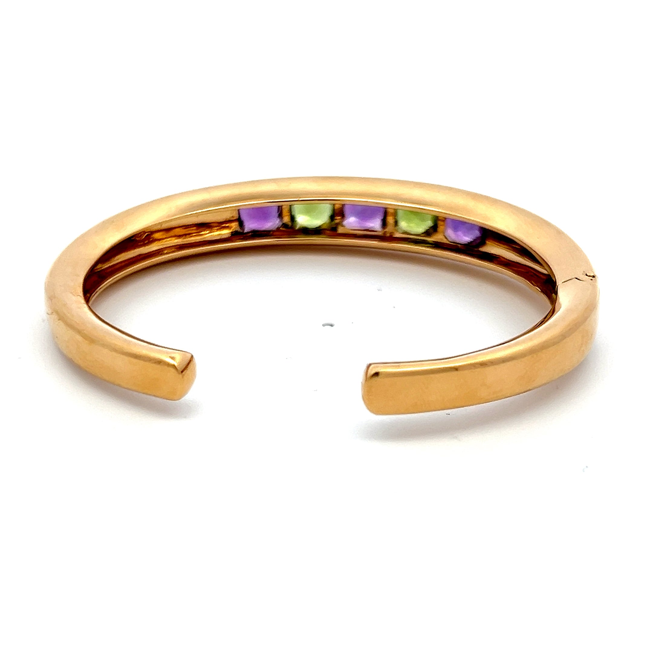 Van Cleef & Arpels 1.50 Carat Amethysts 18 Karat Yellow Gold Cuff Bracelet