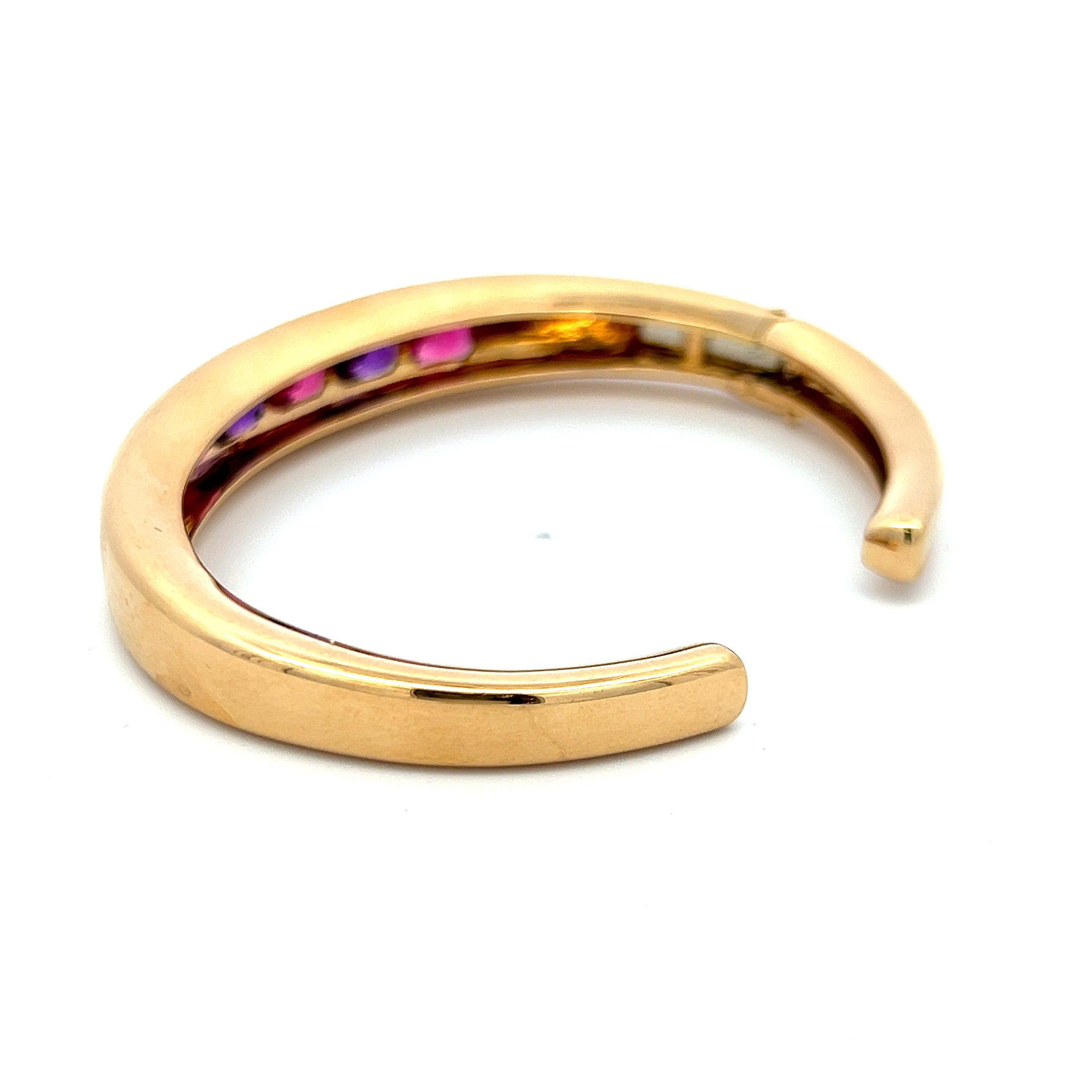 Van Cleef & Arpels 1.50 Carat Amethysts 1.50 Carat Sapphire 18K YG Cuff Bracelet