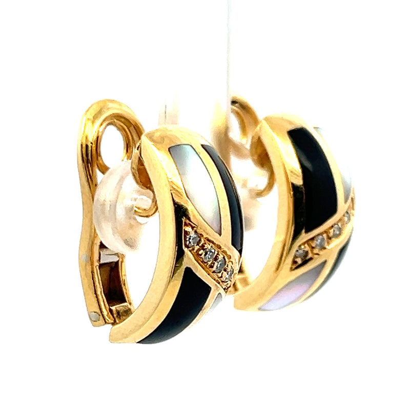 0.15 Carat Diamond 18 Karat Yellow Gold Clip On Earrings