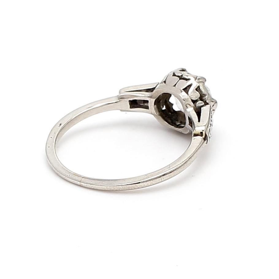 Platinum Engagement Ring with 1.17 Carat Circular Diamonds Size 5.75 J-VS2 GIA