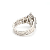 4.39 Carat Marquis and Baguette and Round Brilliant Diamond Platinum Engagement Ring