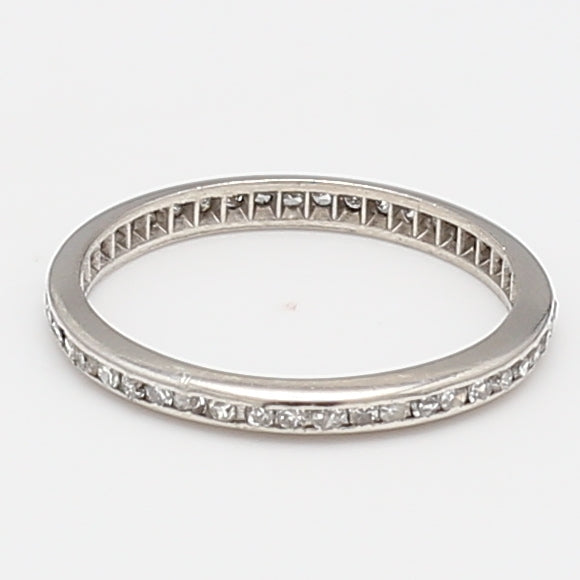 0.50 Carat Round Brilliant G SI1 Diamond Platinum Band Ring