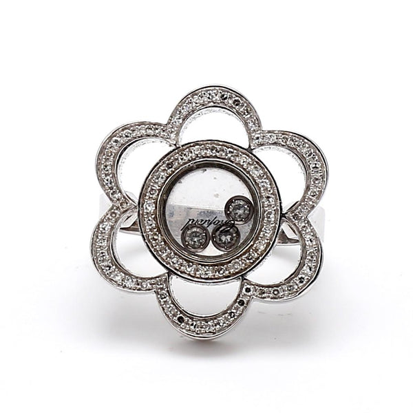 Chopard 0.35 Carat Round Brilliant G VS2 Diamond Platinum Cluster Ring