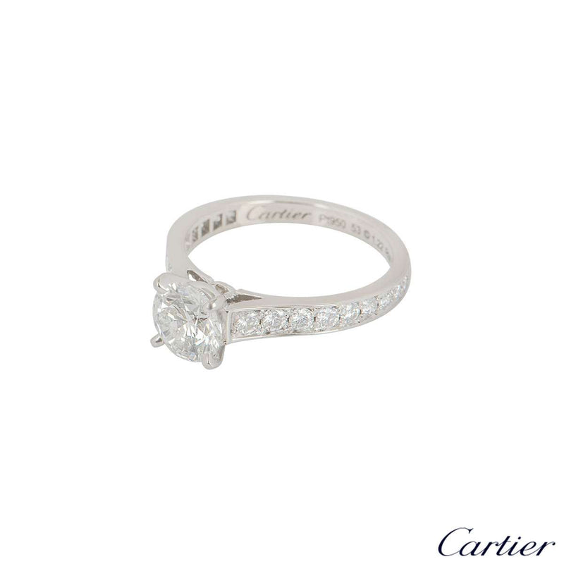 Cartier 2.47 Carat Round Brilliant G VVS1 Diamond Platinum Engagement Ring