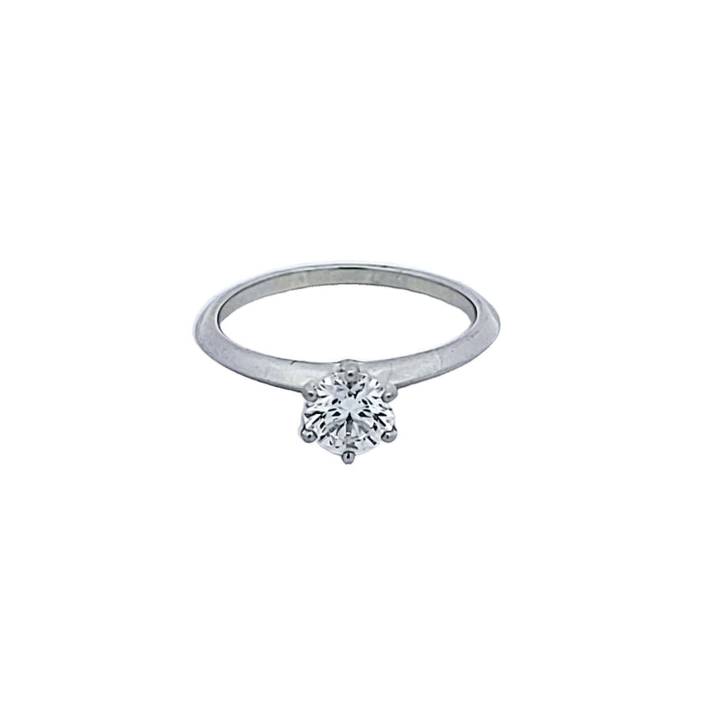 Tiffany & Co 1.05 Carat Round Brilliant E VS1 Diamond Platinum Engagement Ring