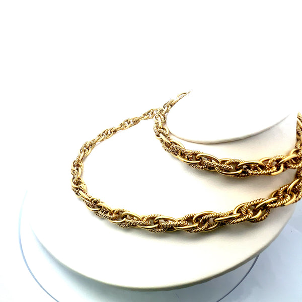 Vintage 190 Grams 18 Karat Yellow Gold Chain Necklace