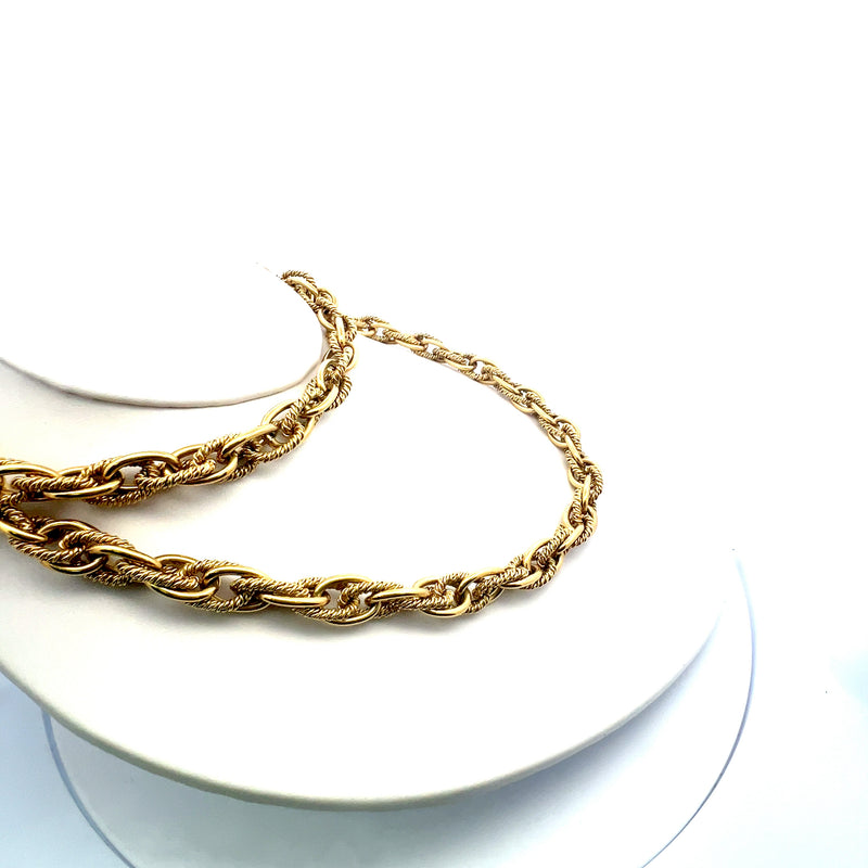 Vintage 190 Grams 18 Karat Yellow Gold Chain Necklace