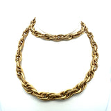 Vintage 190 Grams 18 Karat Yellow Gold Chain Necklace