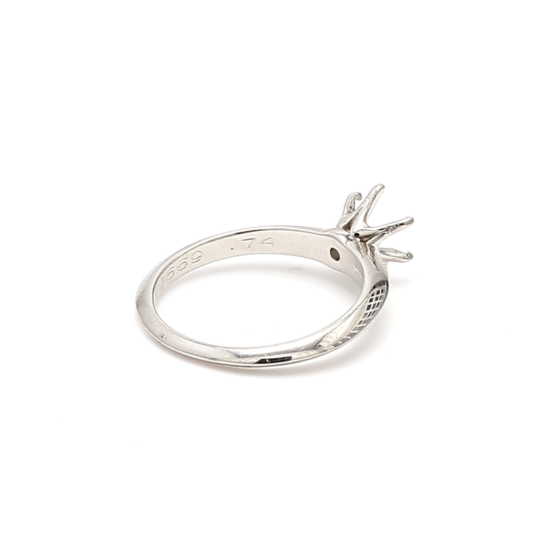 Tiffany & Co Vintage 3.40 Grams Size 5.25 Platinum Semi Mount Ring