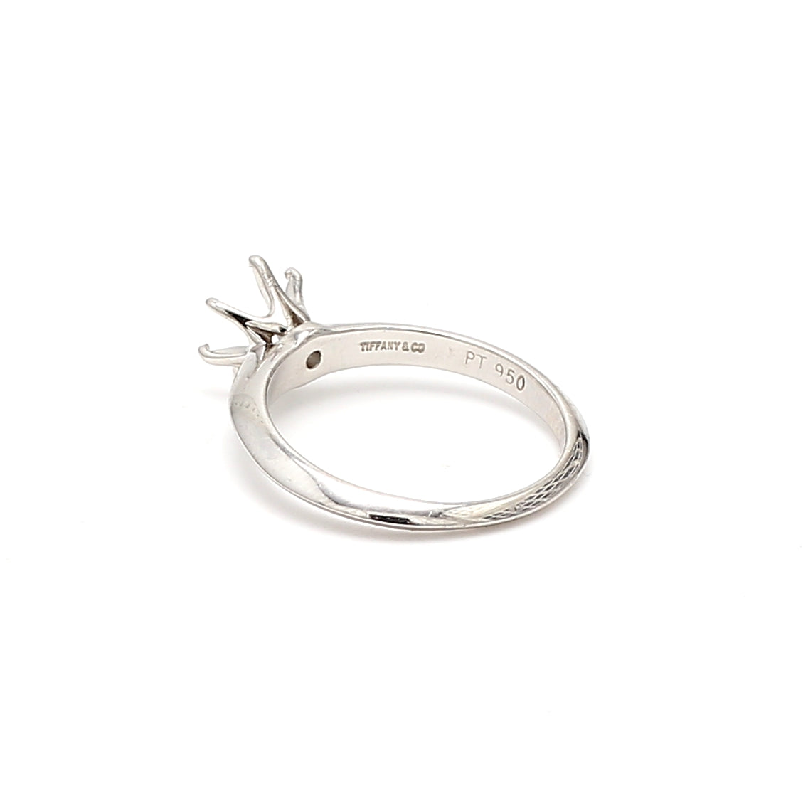 Tiffany & Co Vintage 3.40 Grams Size 5.25 Platinum Semi Mount Ring