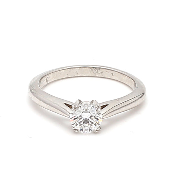 Cartier 0.53 Carat Round Brilliant E VVS1 Diamond Platinum Engagement Ring