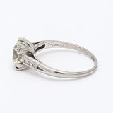 1.75 Carat Old European Cut K VS2 Diamond Platinum Engagement Ring