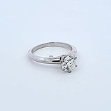 Tiffany & Co 1.06 Carat Round Brilliant I VS1 Diamond Platinum Engagement Ring