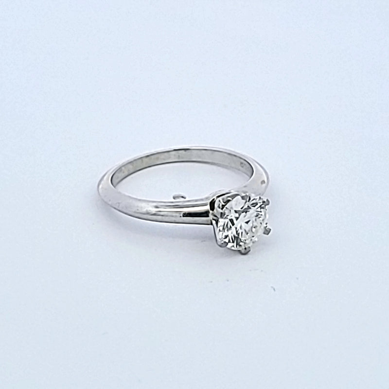 Tiffany & Co 1.06 Carat Round Brilliant I VS1 Diamond Platinum Engagement Ring