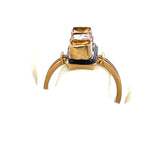 0.50 Carat Rose Cut H SI1 Diamond 18 Karat Yellow Gold Semi Mount Ring