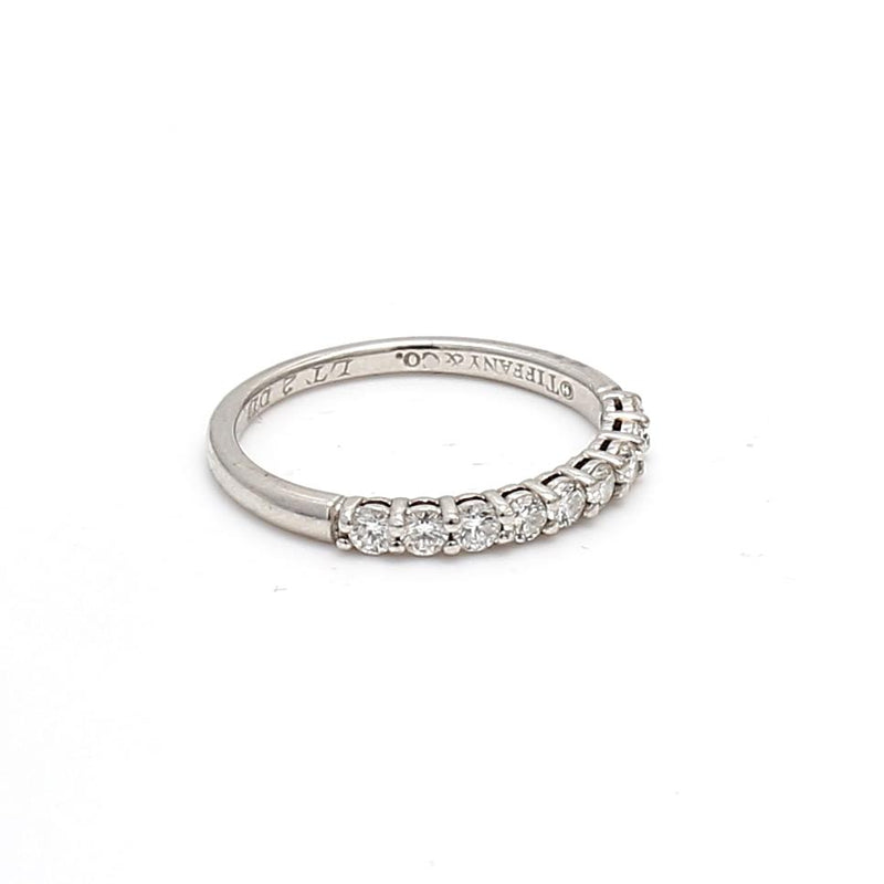 Tiffany & Co 0.27 Carat Round Brilliant Diamond Platinum Half-Eternity Ring